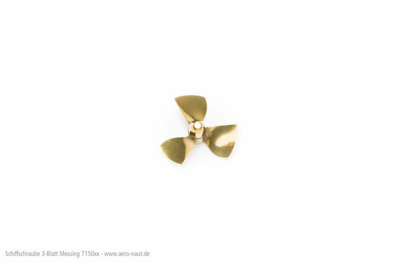 Aero Naut Schiffsschraube Messing  3-Blatt, Form A   80/M5, rechts  / 715020
