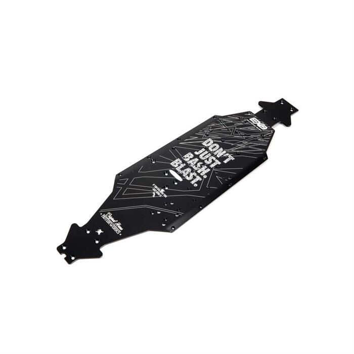 ARRMA Ersatzteil Aluminum Chassis CNC 7075 T6 LWB Black / ARA320571