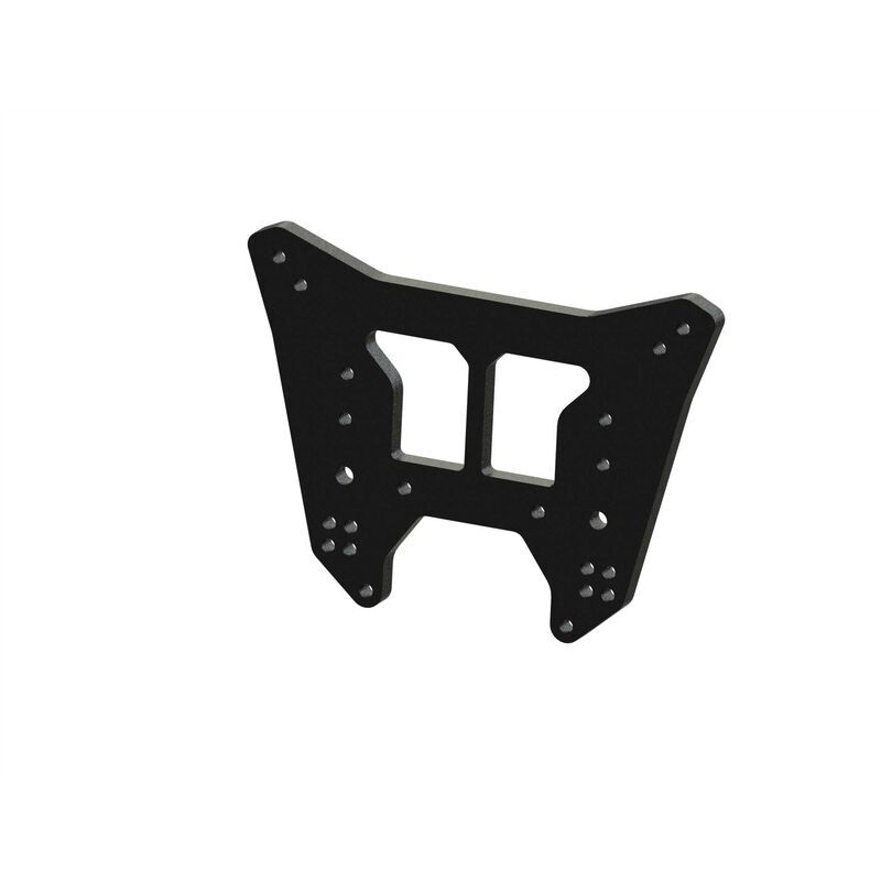 ARRMA Dämpferbrücke hinten Aluminium schwarz: EXB / ARA320581