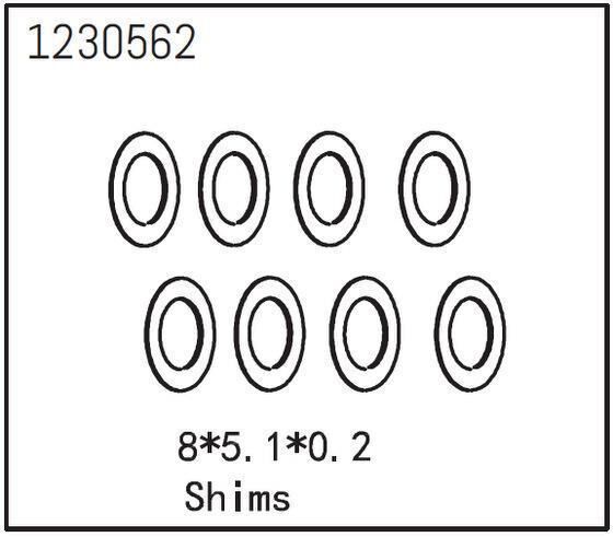ABSIMA Shimscheiben 8*5.1*0.2 / 1230562