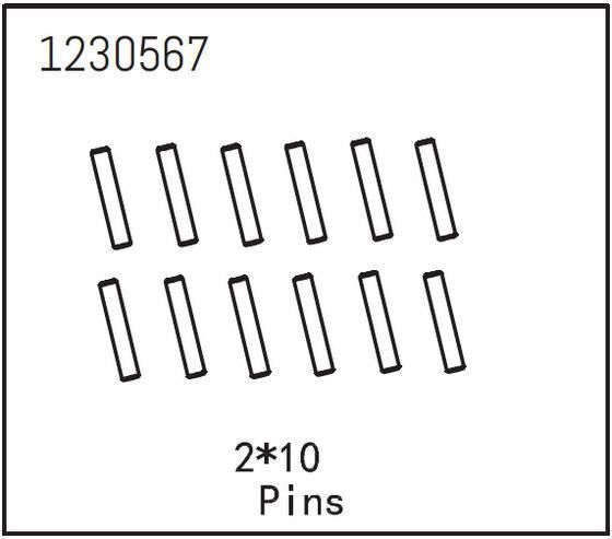 ABSIMA Pins 2*10 (12 St.) / 1230567