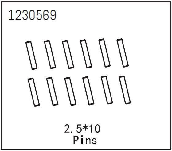ABSIMA Pins 2.5*12 (12 St.) / 1230569