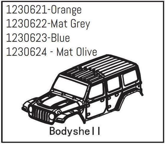 ABSIMA Karosserie matt-olive / 1230624