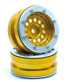 Metsafil Beadlock Wheels PT-Bullet Gold/Silber 1.9 (2 St.) / MT0020GOS