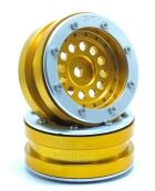 Metsafil Beadlock Wheels PT-Bullet Gold/Silber 1.9 (2 St.) / MT0020GOS
