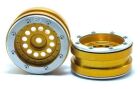 Metsafil Beadlock Wheels PT-Bullet Gold/Silber 1.9 (2 St.) / MT0020GOS