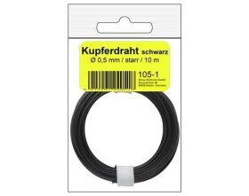 Donau Elektronik Kupferschalt Draht 0,5 mm / 10 m schwarz...