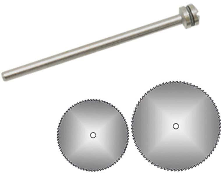 Donau Elektronik 2 Kreissägeblätter Ø 12 + 19 mm + Dorn / 1640