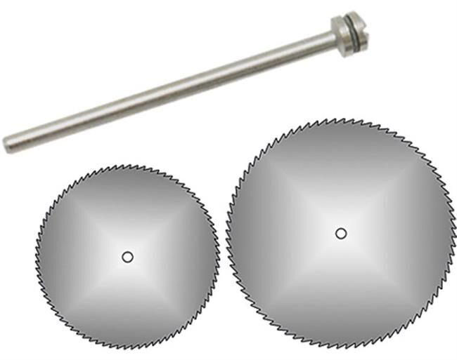 Donau Elektronik 2 Kreissägeblätter Ø 16 + 22 mm + Dorn / 1641