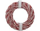Donau Elektronik Kupferschalt Draht 0,5 mm / 10m rot-weiss / 205-10