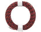Donau Elektronik Zwillingslitze 0,04 mm² / 10 m rot-schwarz / 210-10