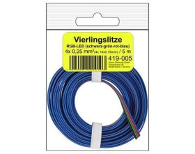 Donau Elektronik Vierlingslitze 0,25 mm² / 5 m...