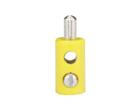Donau Elektronik Zwergstecker gelb / 713