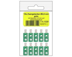 Donau Elektronik 10 Zwergstecker grün in SB / 714-10SB