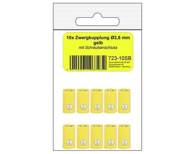Donau Elektronik 10 Zwergkupplungen gelb in SB / 723-10SB