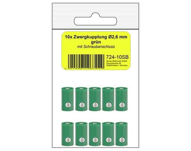 Donau Elektronik 10 Zwergkupplungen grün in SB / 724-10SB