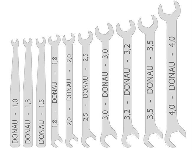 Donau Elektronik Micro-Maulschlüssel-Set 10-tlg. 1-4 mm / 980-SET