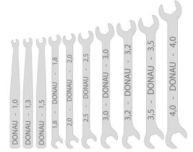 Donau Elektronik Micro-Maulschlüssel-Set 10-tlg. 1-4...