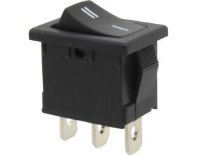 Donau Elektronik Umschalter, 1-polig, schwarz, ON-ON / KWS20