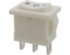 Donau Elektronik Umschalter mit Mittelstellung, 1-polig, weiß, ON-OFF-ON / KWS21W