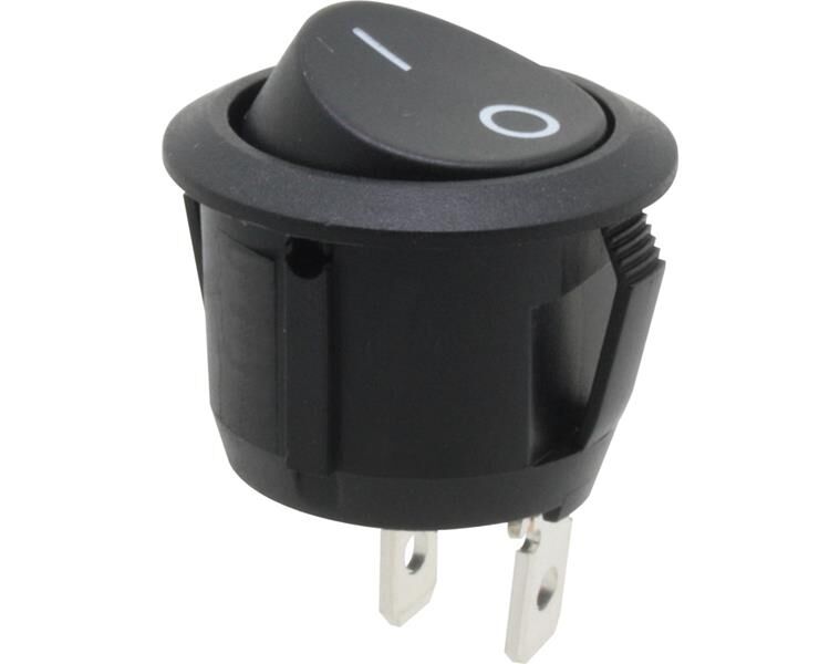 Donau Elektronik Ausschalter, 1-polig, schwarz, rund, ON-OFF / KWS300