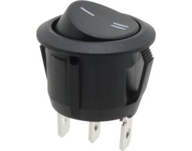 Donau Elektronik Umschalter, 1-polig, schwarz, rund,...