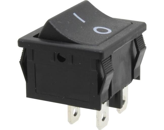 Donau Elektronik Ausschalter, 2-polig, schwarz, ON-OFF / KWS50