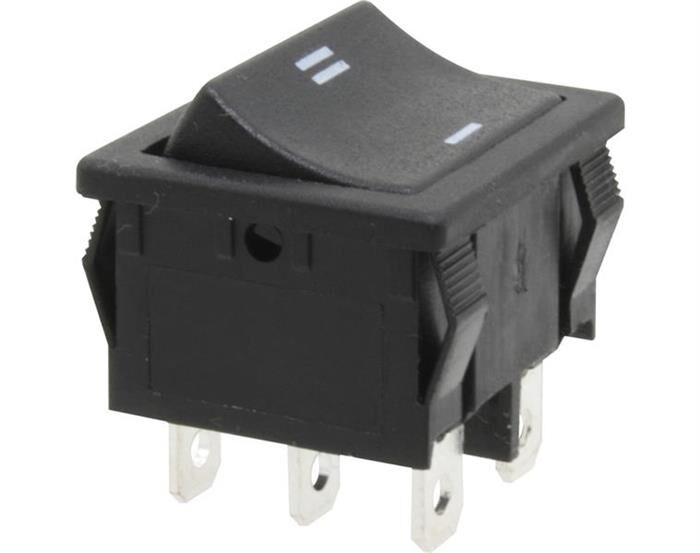 Donau Elektronik Umschalter, 2-polig, schwarz, ON-ON / KWS60