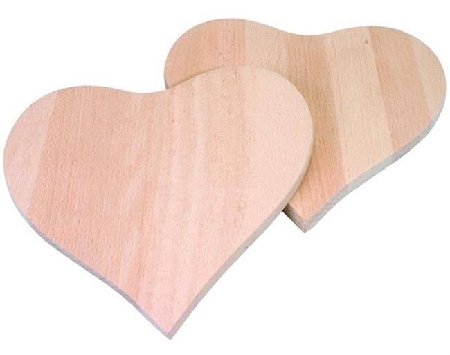 Donau Elektronik 2 Stück Frühstücksbrettchen Herz, 195 x 195 x 12 mm / M325