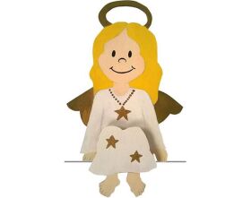 Donau Elektronik Holzbausatz Kantenhocker Engel / M848-5