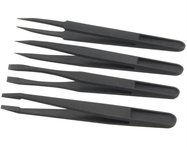 Donau Elektronik Kunststoff Pinzetten Set 4-tlg. / PZ84