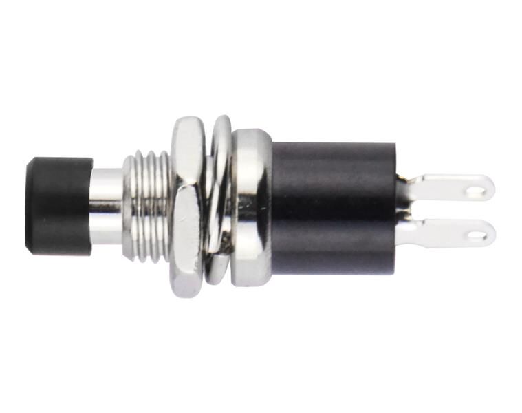 Donau Elektronik Miniatur Öffner, tastend, ON-(OFF), schwarz / TSO11