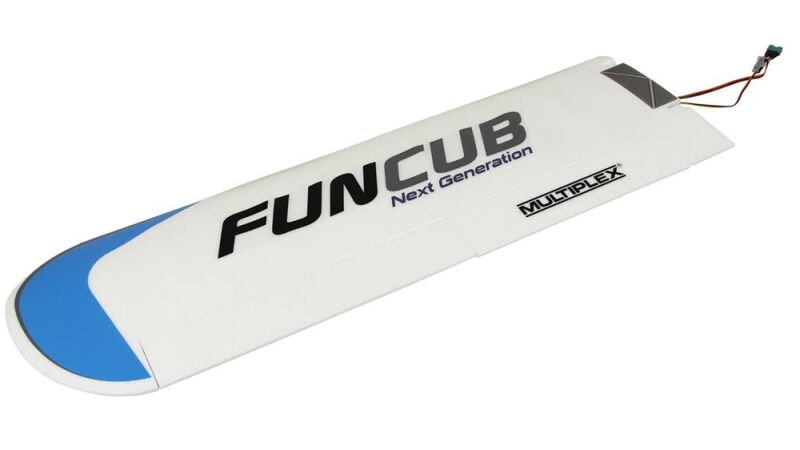 Multiplex RR Ersatzteil Tragfläche links FunCub NG blau (mit RC/Dekor) / 1-01520