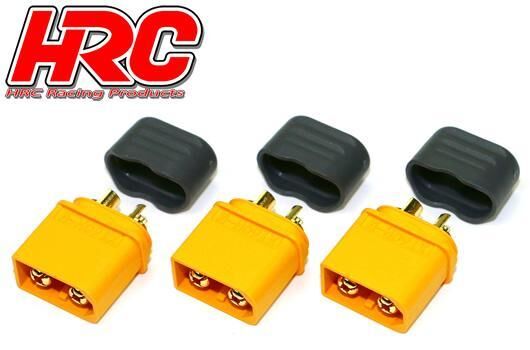 HRC Stecker Gold XT60 mit Kappe männchen (3 Stk.) / HRC9094PA