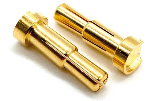 HRC Stecker Gold TSW Pro Racing Stepped 4.0mm & 5.0mm männchen (2 Stk.) / HRC9014A