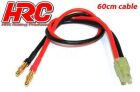 HRC Ladekabel 4mm Bullet zu Mini Tamiya Stecker- 600 mm Gold / HRC9112-6
