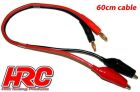 HRC Ladekabel 4mm Bullet zu Krokodil- 600mm Gold / HRC9119-6