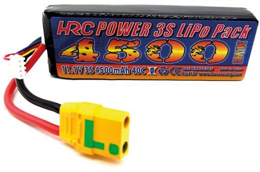 HRC Akku LiPo 3S 11.1V 4500mAh 40C XT90AS 25x42x138mm / HRC06345XT90