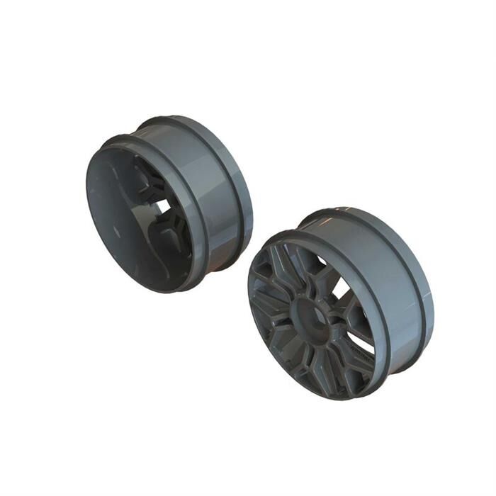 ARRMA Ersatzteil 1/8 Buggy Wheel 17mm Hex Gun Metal (2) / ARA510127