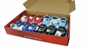 AMEWI Rückzug Druckguss Fiat 500 1:24, 12er Set im Display / 200021