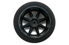 HRC Racing Moosgummi-Reifen 1:10 Touring 30mm 40° Shore, montiert auf schwarzen Felgen, 12mm Hex (2 Stück) / HRC61095BK