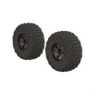 ARRMA Ersatzteil Dboots Fortress SC Tire Set Glued Gun Metal (2) / ARA550087