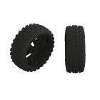 ARRMA Ersatzteil Dboots 2HO Tire Set Glued Gun Metal (2) / ARA550088