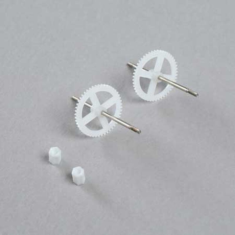 E-Flite Ersatzteil Prop Shaft with Gear (2): Vapor/Night / EFLU1327