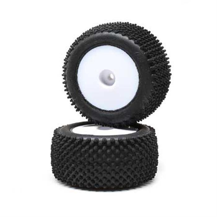LOSI Ersatzteil Pin Tires, Rear, Mounted, White (2): Mini-T 2.0 / LOS41013