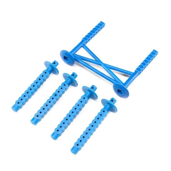 LOSI Ersatzteil Rear Body Support and Body Posts Blue LMT / LOS241051