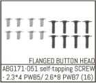 ABSIMA Button Head Screw M2.3*4 (8PCS) / M2.6*8 (8PCS) / ABG171-051