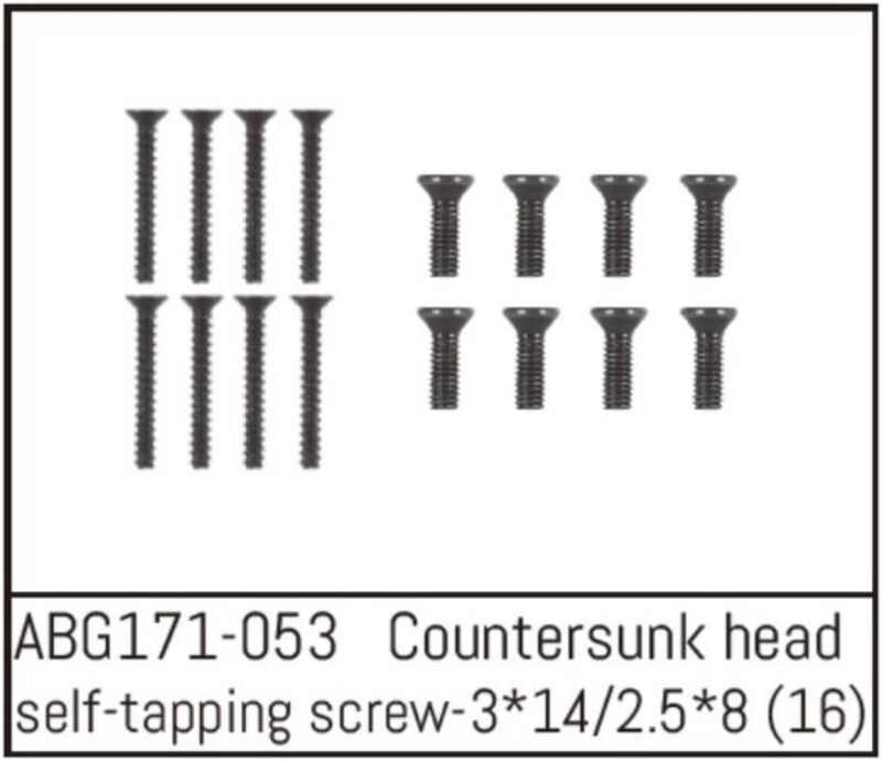 ABSIMA Countersunk Screw M3*14 (8PCS) / M2.5*8 (8PCS) / ABG171-053
