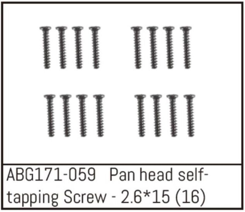 ABSIMA Pan Head Screw M2.6*15 (16) / ABG171-059