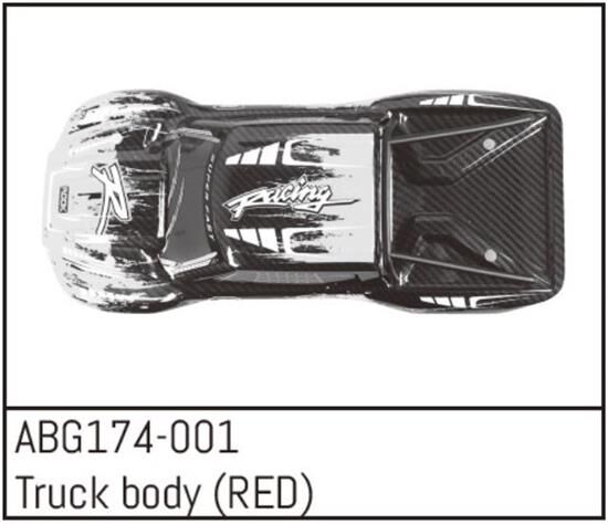 ABSIMA 1:14 Truck Body (RED) / ABG174-001